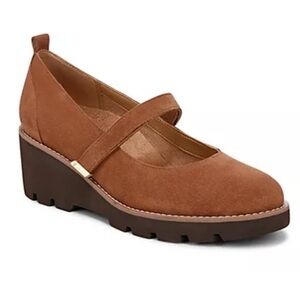 BEAND NEW! Vionic Brown Wedge Mary Jane Shoes
